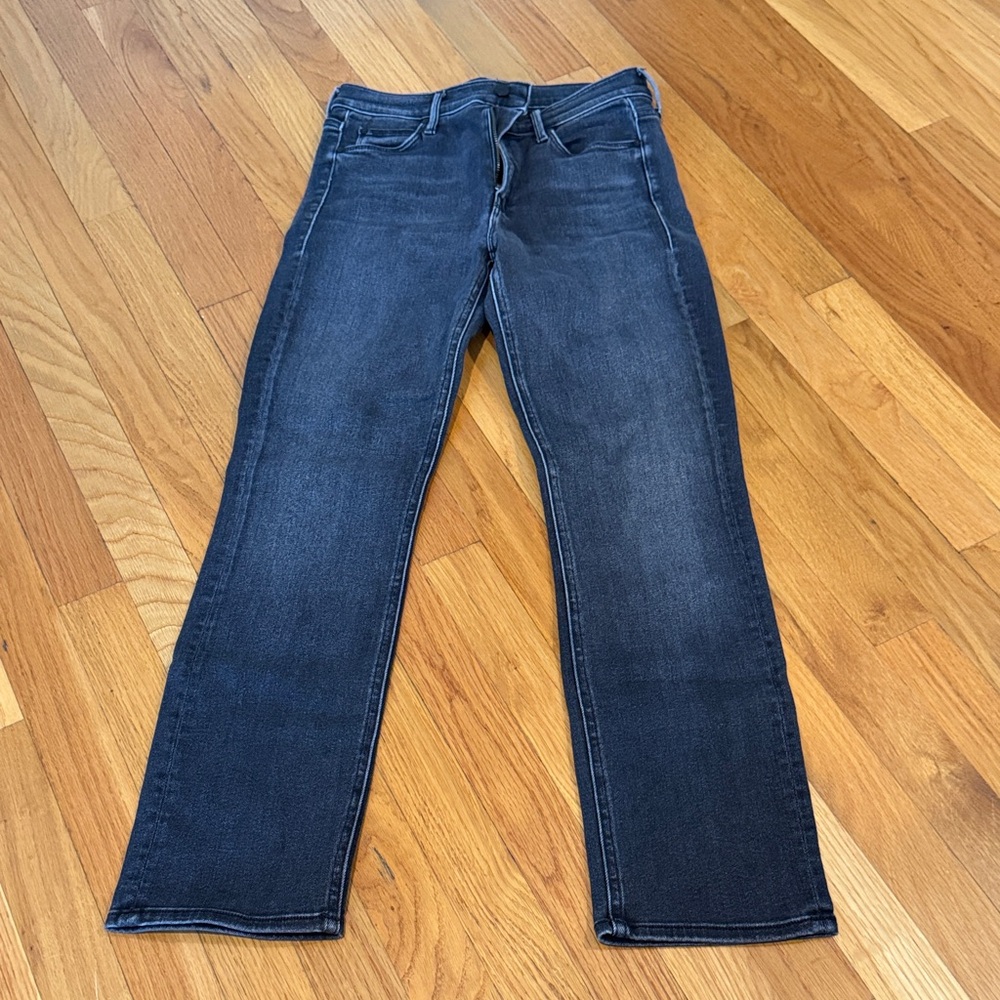 MOTHER Deep End Black Ankle Jeans